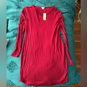Garage Pink Long Sleeve T-Shirt Dress